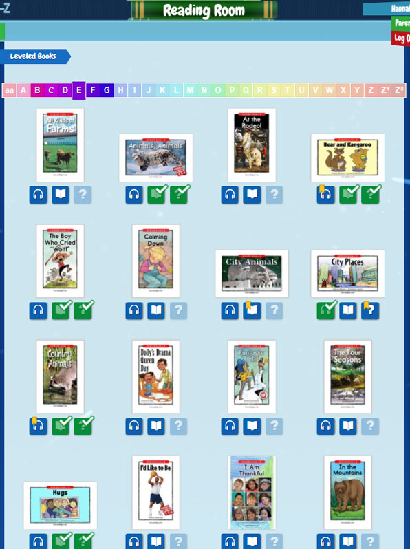 Raz-Kids leveled eBooks (29 levels)