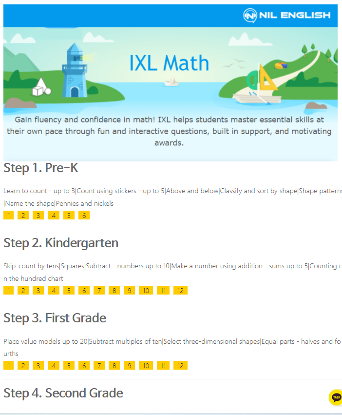 IXL Course - Math